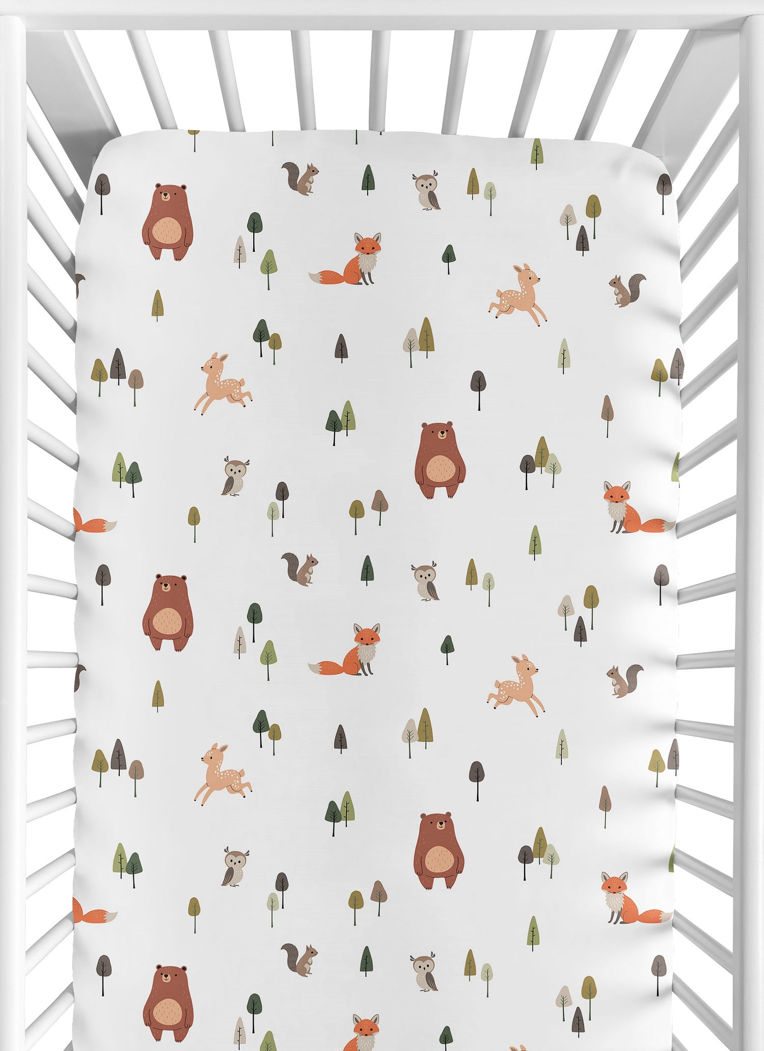 Woodland Animal Pals Collection Crib Sheet