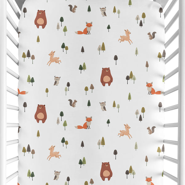 Woodland Animal Pals Collection Crib Sheet