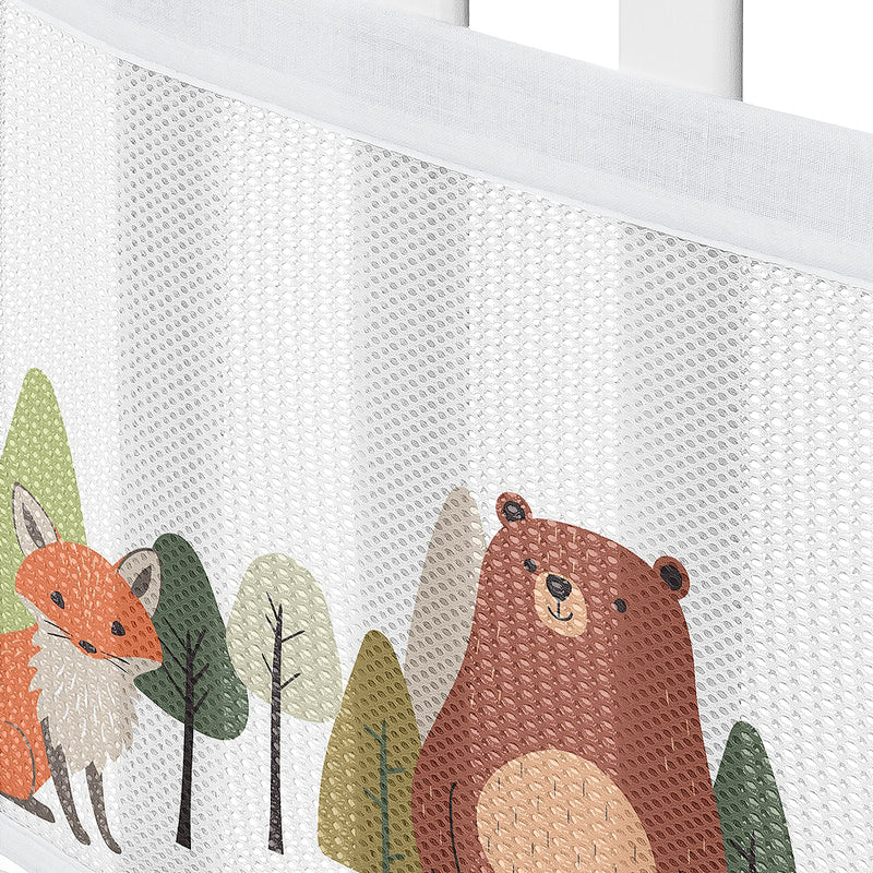 Woodland Animal Pals Collection Sweet Jojo Designs + BreathableBaby Breathable Mini Mesh Crib Liner