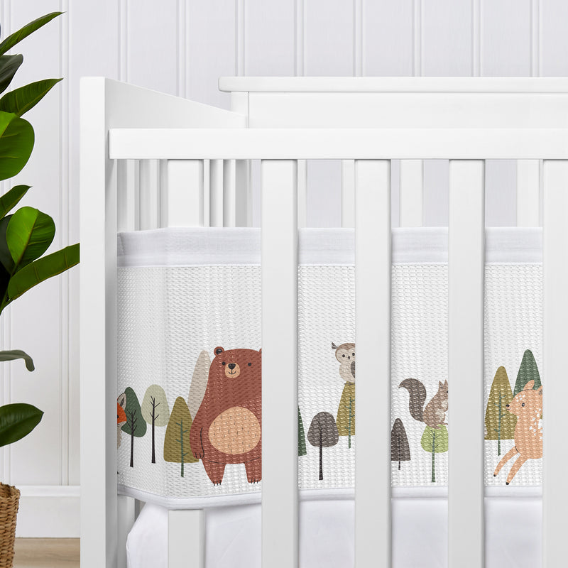 Woodland Animal Pals Collection Sweet Jojo Designs + BreathableBaby Breathable Mesh Crib Liner