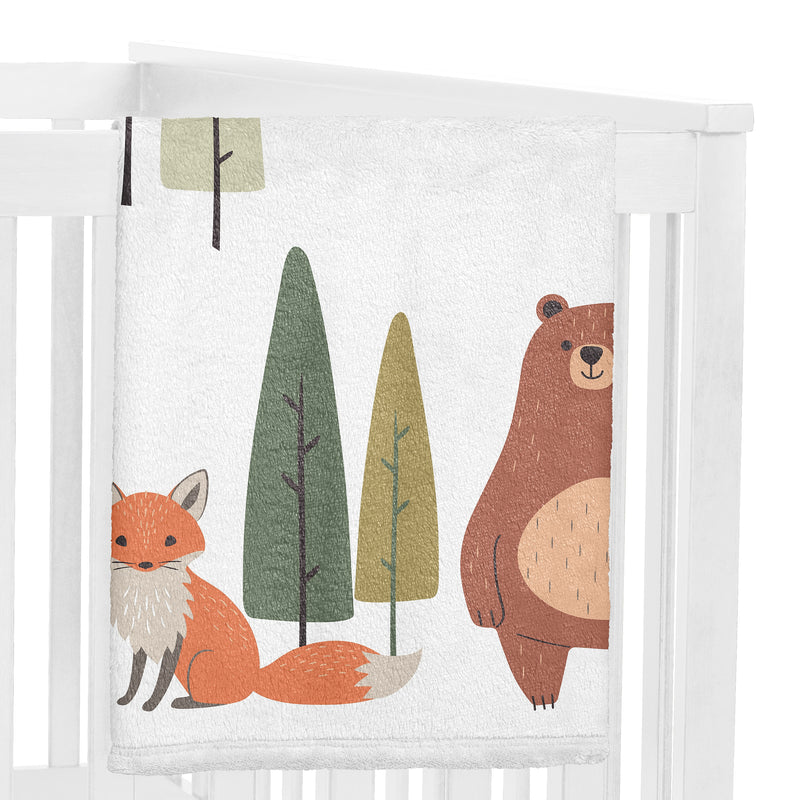 Woodland Animal Pals Collection Monthly Milestone Baby Blanket