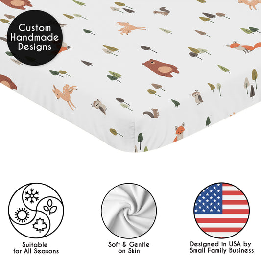 Woodland Animal Pals Collection Mini Crib Sheet