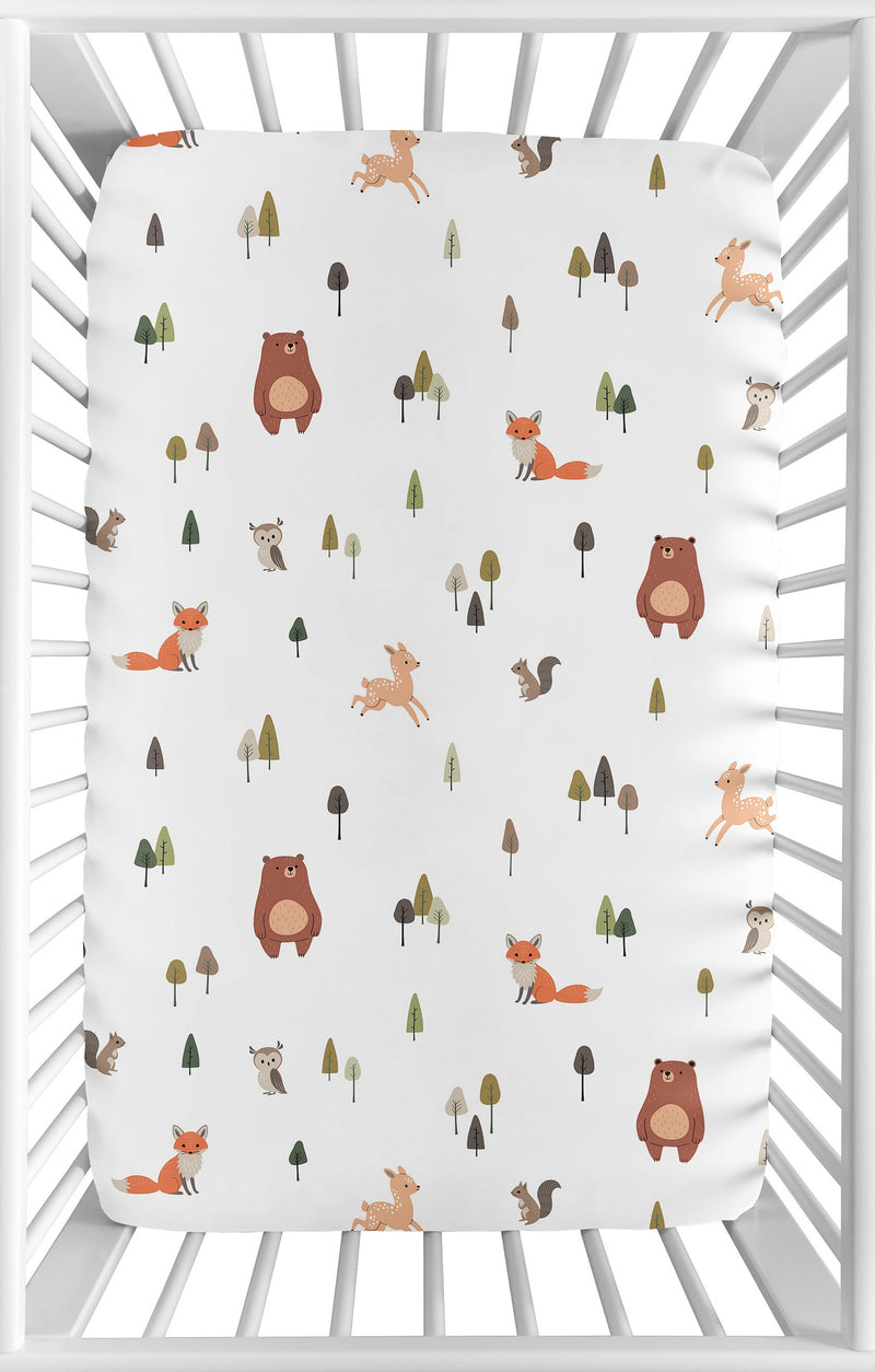 Woodland Animal Pals Collection Mini Crib Sheet