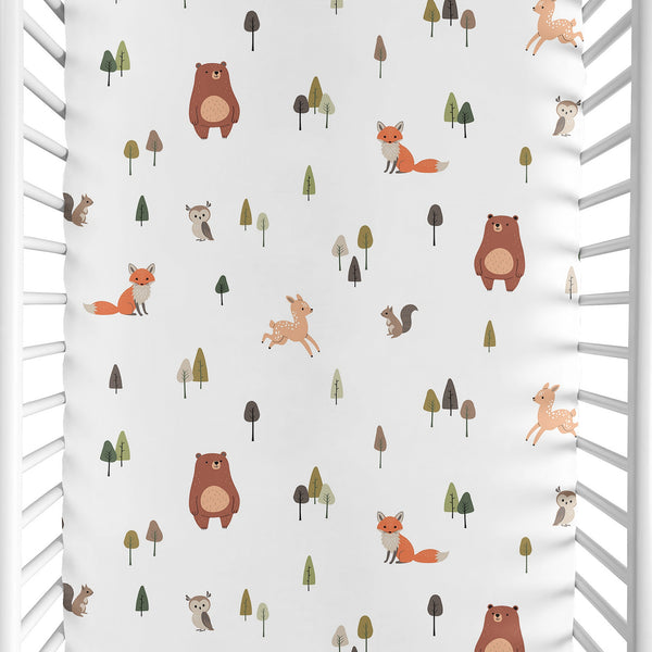 Woodland Animal Pals Collection Mini Crib Sheet