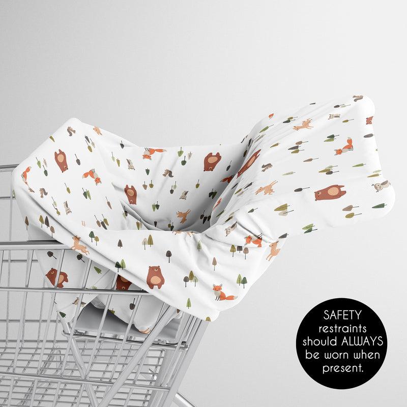 Woodland Animal Pals Collection Multi Use Baby Car Seat and Nursing Cover