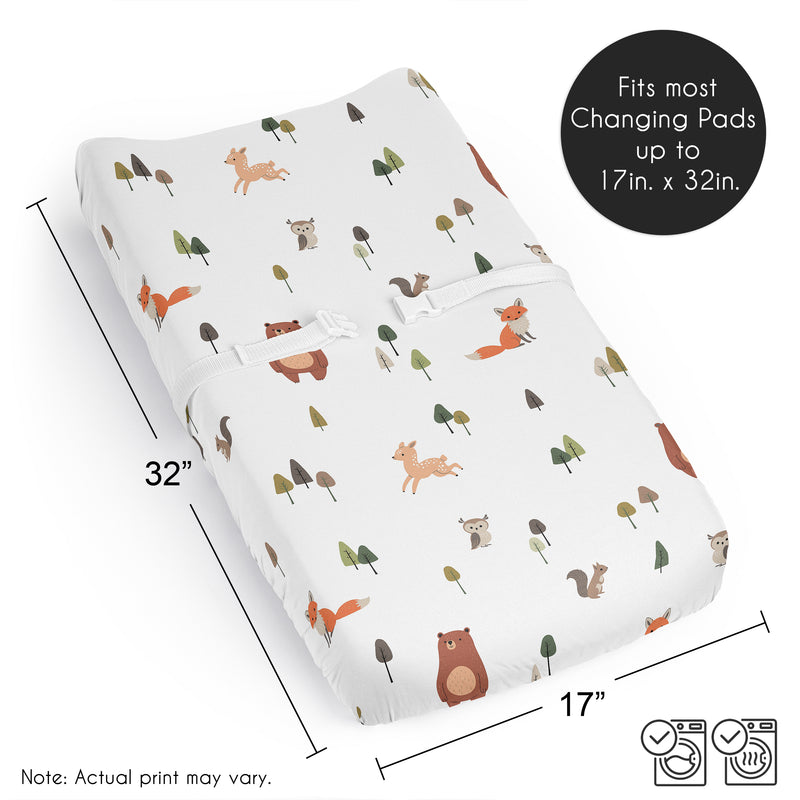 Woodland Animal Pals Collection Changing Pad Cover Sheet