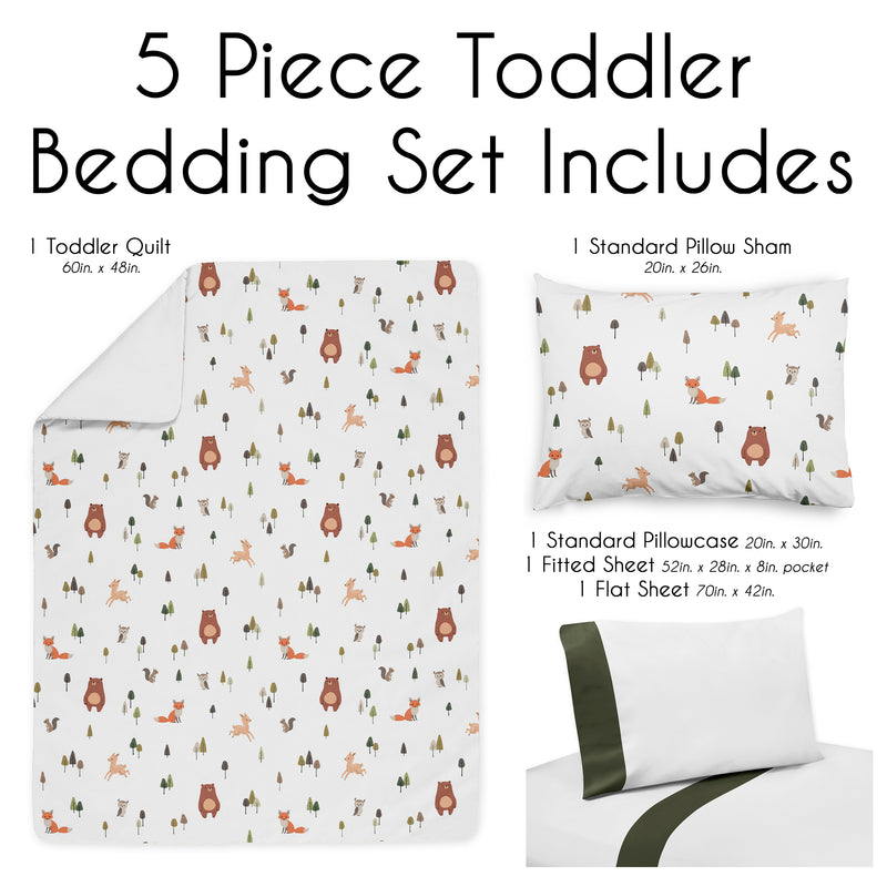 Woodland Animal Pals Collection Toddler Bedding