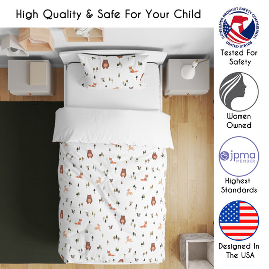 Woodland Animal Pals Collection Toddler Bedding