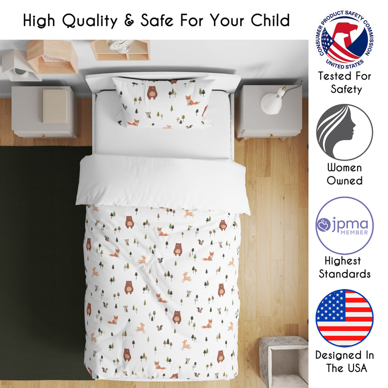 Woodland Animal Pals Collection Toddler Bedding