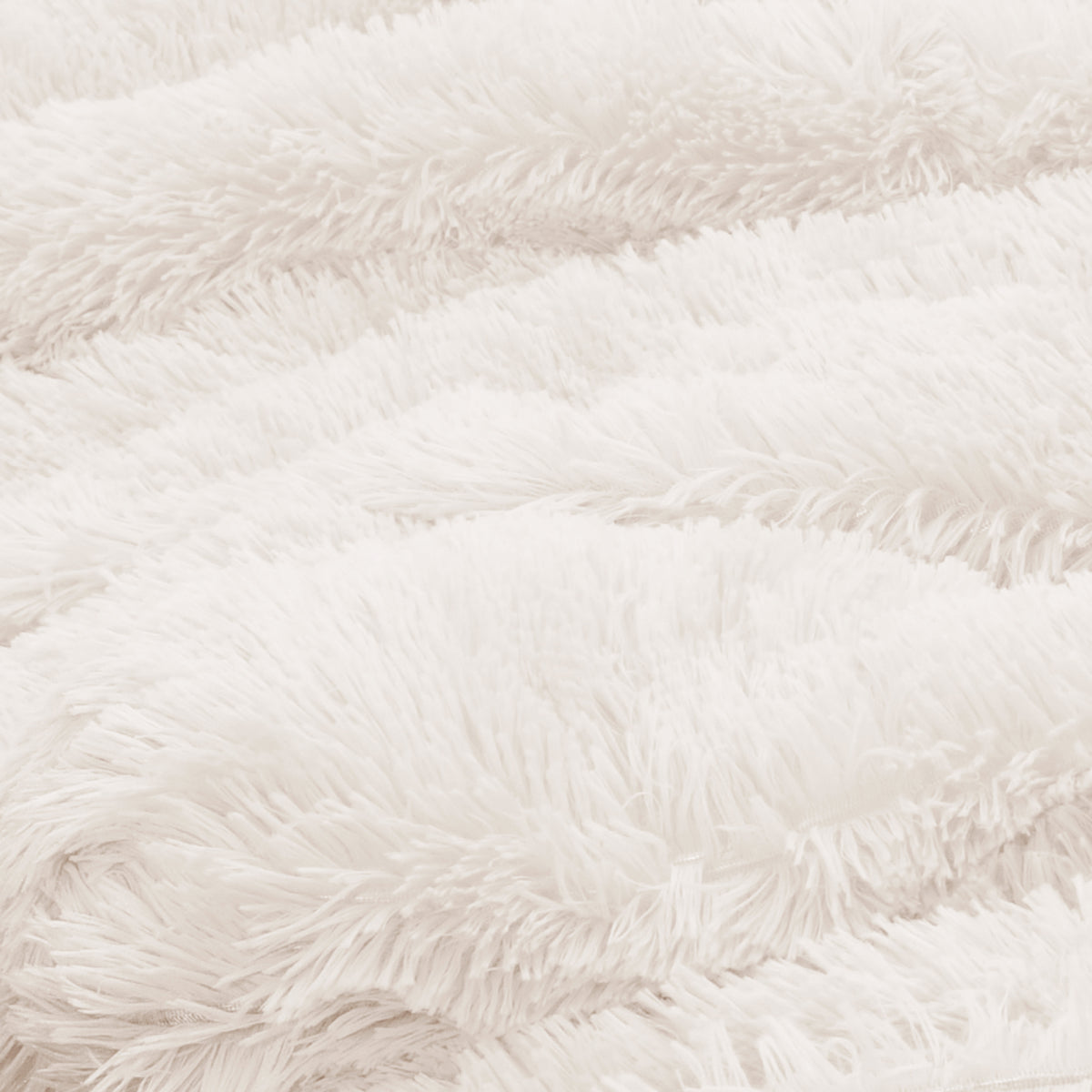 Boho Faux Fur Ivory Collection Full Length Body Pillow Cover