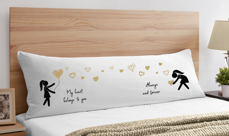 Hers and Hers Collection Full Length Body Pillow Cover