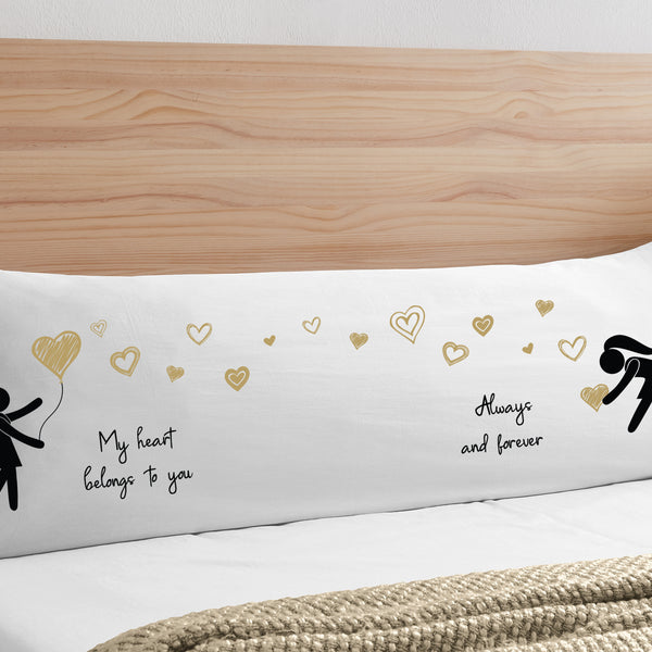 Hers and Hers Collection Full Length Body Pillow Cover