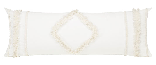 Diamond Tuft Ivory Collection Full Length Body Pillow Cover