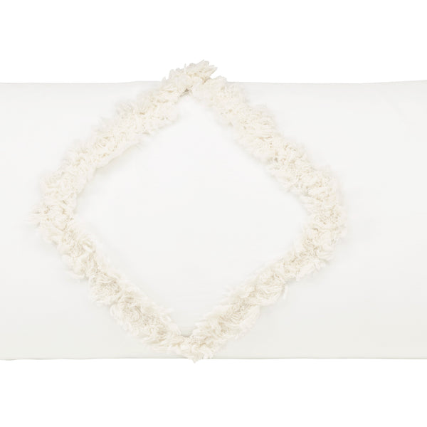 Diamond Tuft Ivory Collection Full Length Body Pillow Cover alternate view