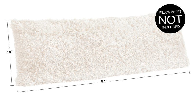 Boho Faux Fur Ivory Collection Full Length Body Pillow Cover