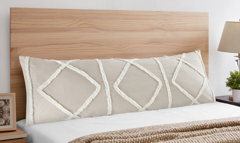 Boho Fringe Linen Collection Full Length Body Pillow Cover