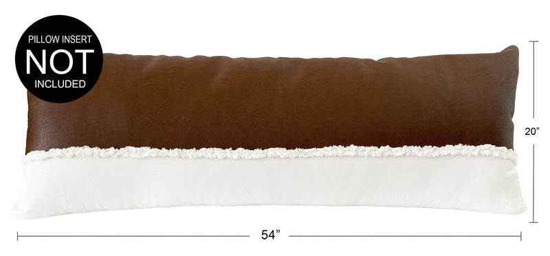 Boho Faux Leather Collection Full Length Body Pillow Cover