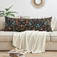 Boho Floral Wildflower Black and Orange Collection Full Length Body Pillow Cover