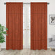Boho Tribal Orange and Black Collection Window Panels - Set of 2