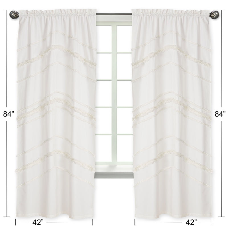 Boho Fringe Collection Window Panels - Set of 2