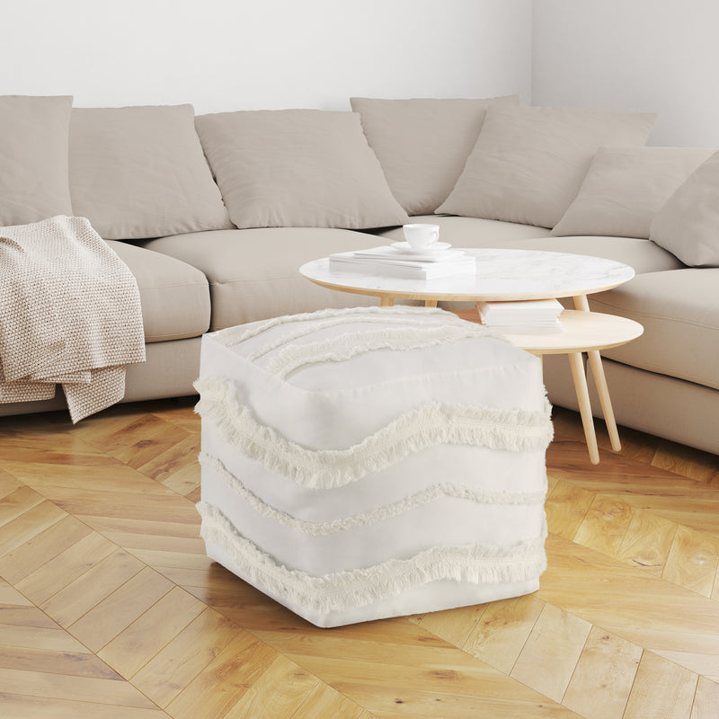 Boho Fringe Collection Ottoman Pouf Cover