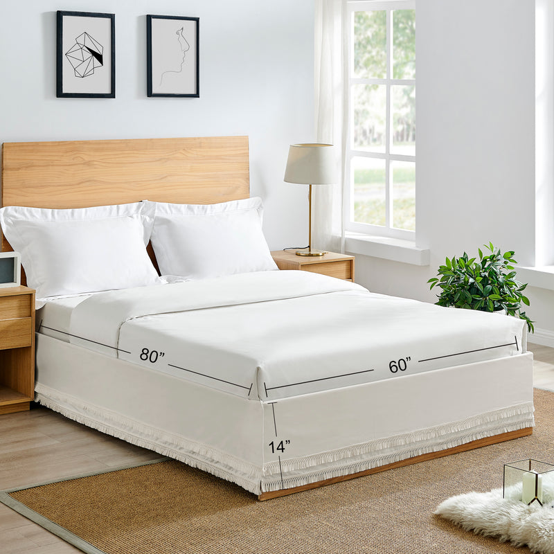 Boho Fringe Collection Queen Bed Skirt