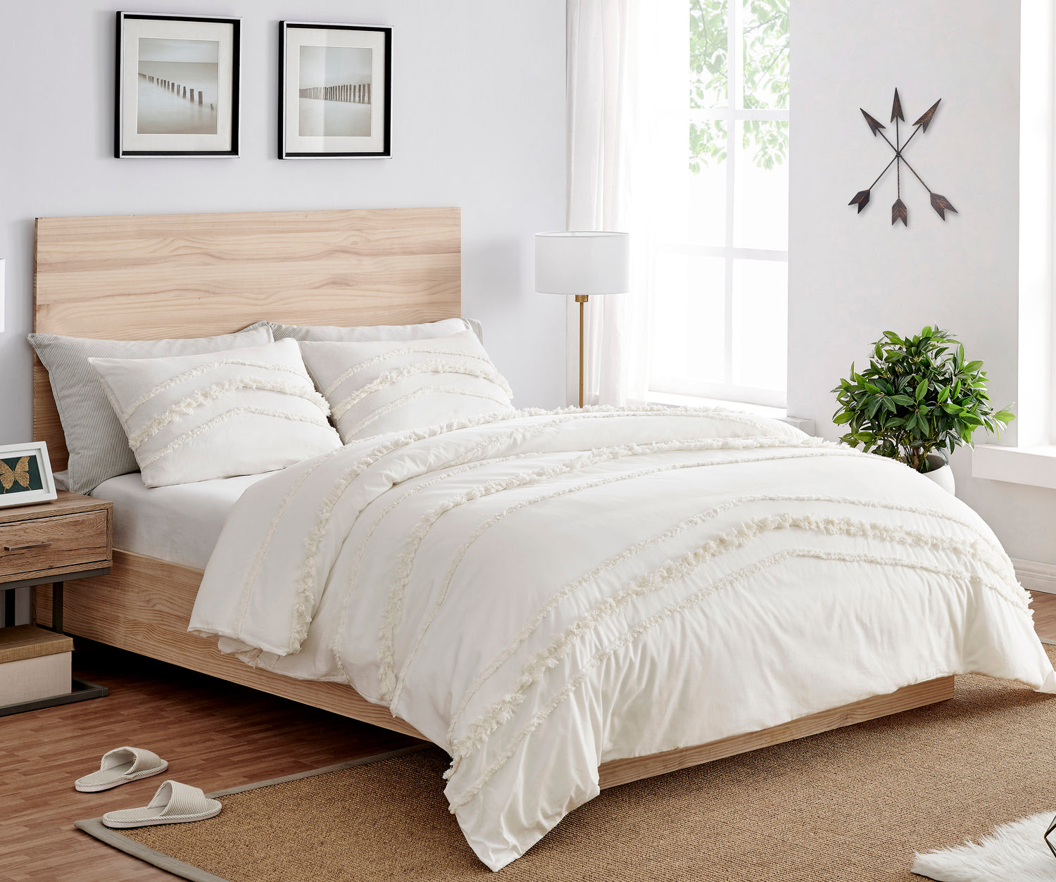 Boho Fringe Collection King Duvet Cover Bedding Set