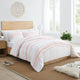 Boho Fringe White and Pink Collection King Duvet Cover Bedding Set